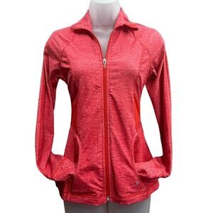 Old Navy Full Zip Womens Peach‎ Orange Fitted Stretch Running Jacket Size XSmall